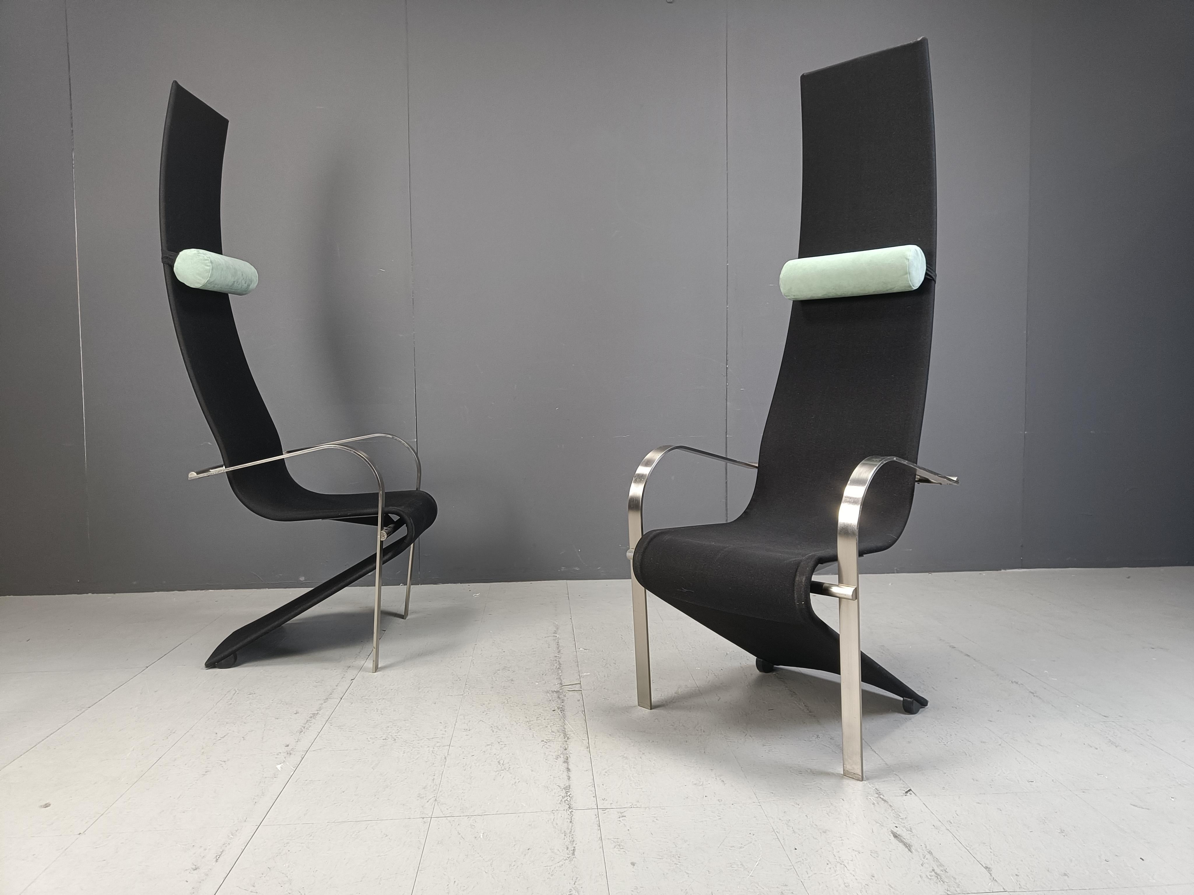 Postmoderne King-Esszimmerstühle von Belgochrom, 6er-Set im Angebot 4
