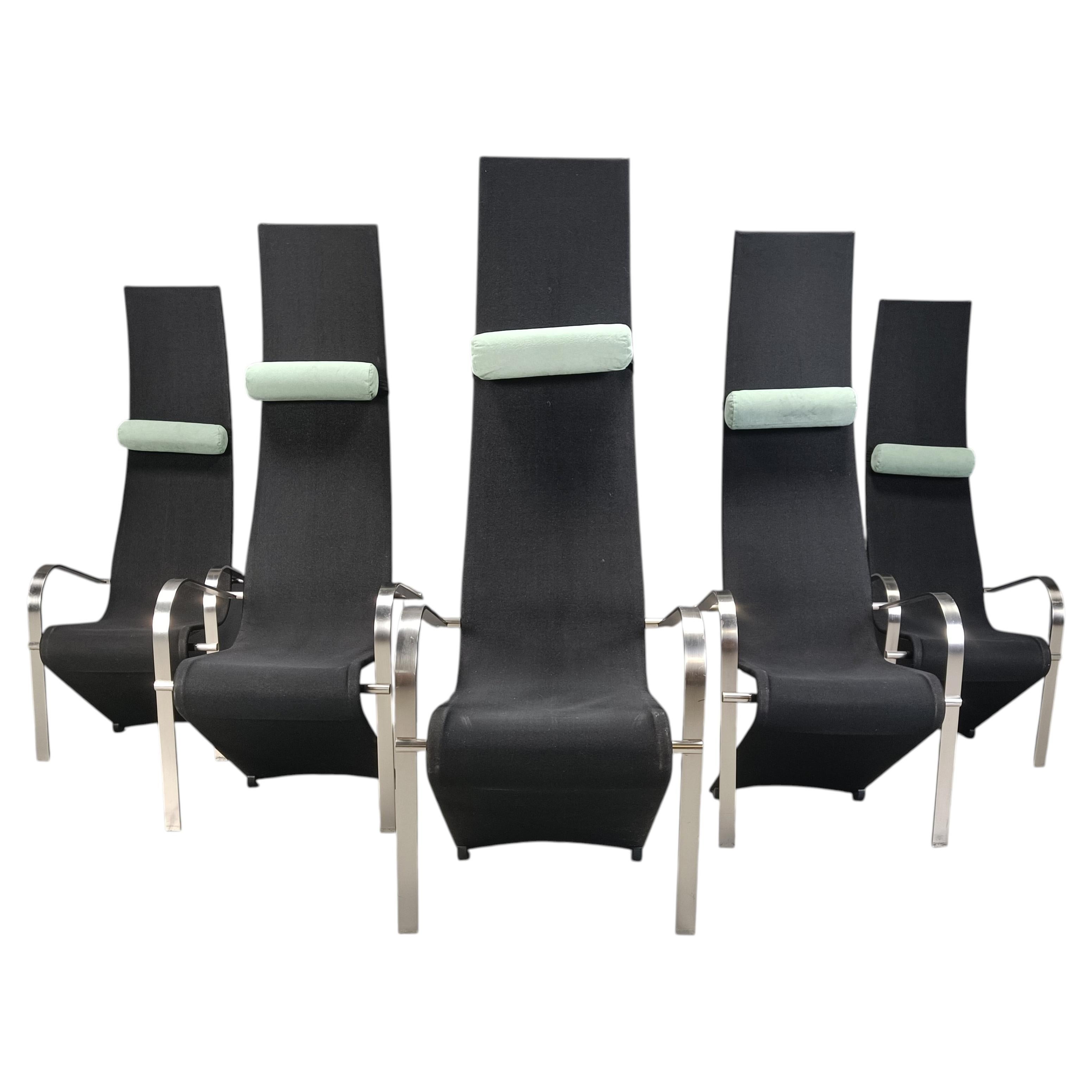 Postmodern King dining chairs by Belgochrom - set of 6