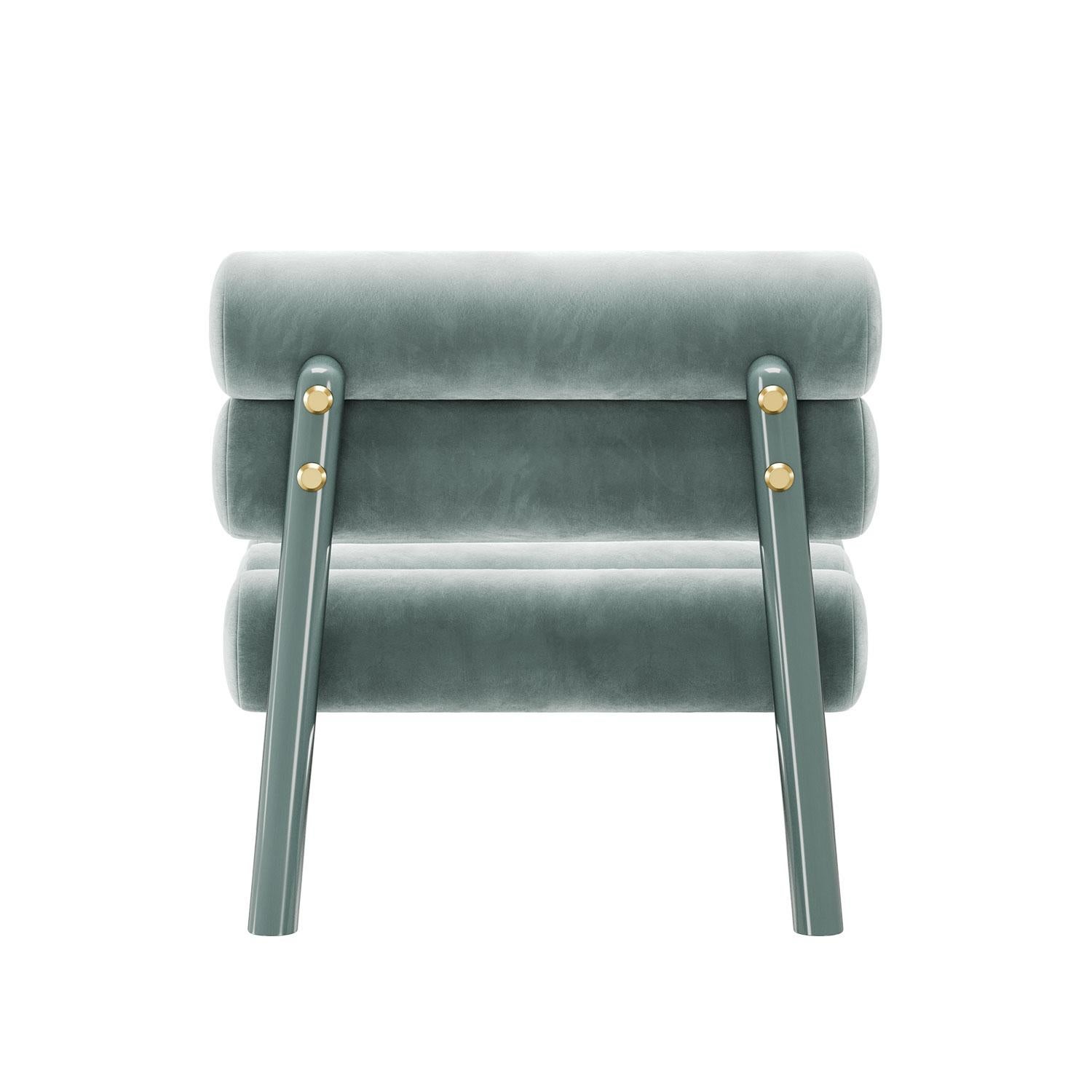Hand-Crafted Postmodern Kintai Armchair with Arched Structure by Mavo Atelier, Handmade For Sale