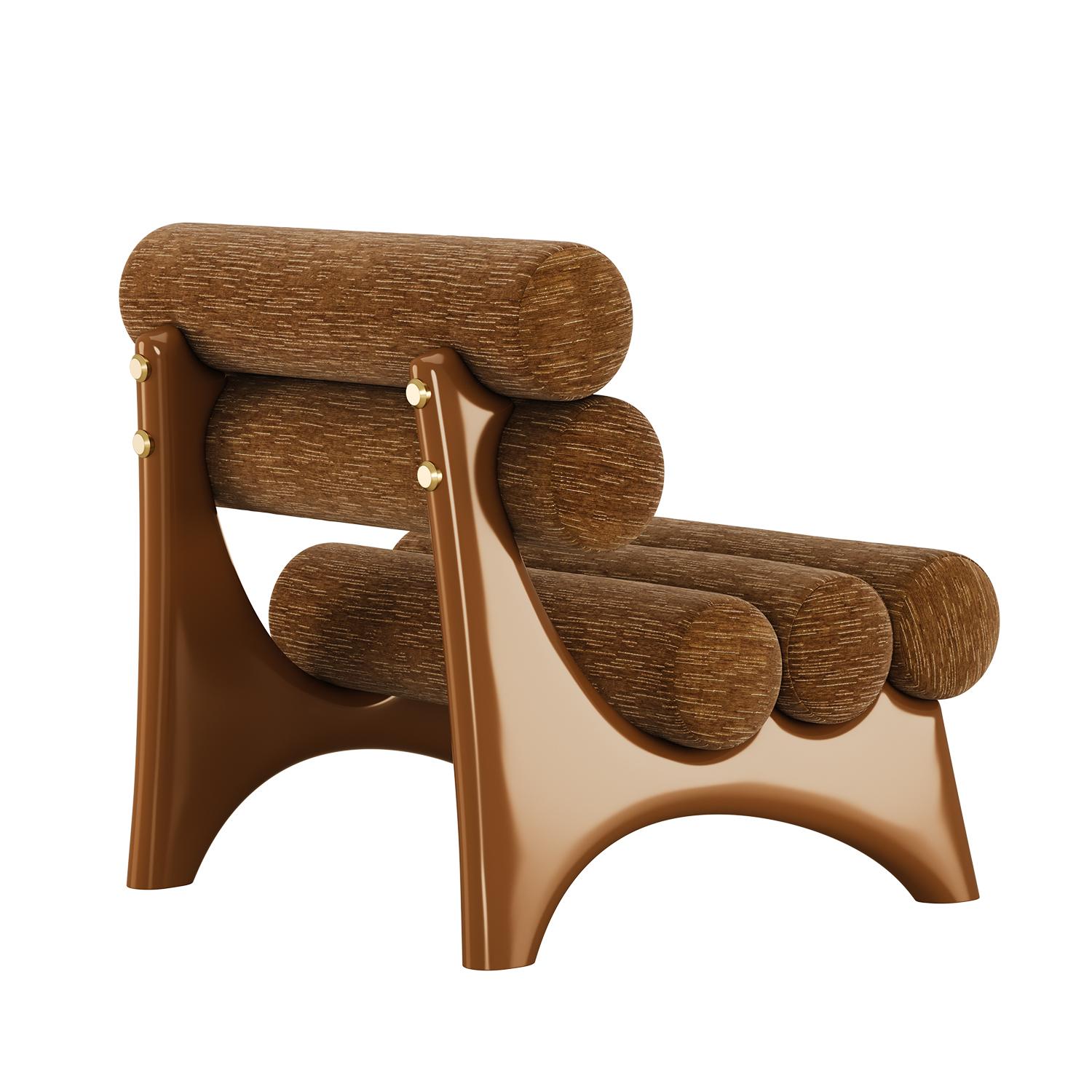 Portugais Fauteuil postmoderne Kintai à structure arquée par Mavo Atelier, fait main en vente