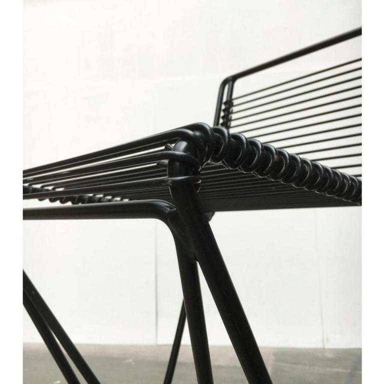 Taburete de bar postmoderno Kreuzschwinger de Till Behrens para Meyer Stahlmöbel, años 80 Metal en venta