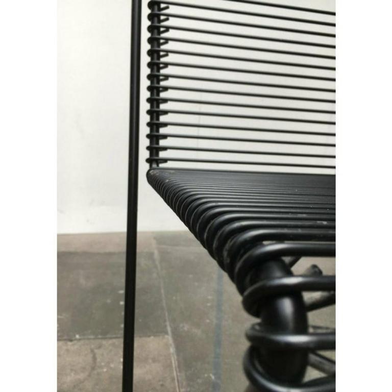 Taburete de bar postmoderno Kreuzschwinger de Till Behrens para Meyer Stahlmöbel, años 80 en venta 1
