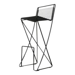 Postmodern Kreuzschwinger Barstool by Till Behrens for Meyer Stahlmöbel, 1980s