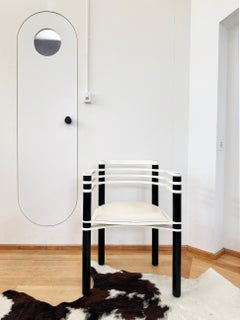 Silla Postmoderna Kurt Thut Dietiker Blanca + Negra, Años 80 - 1 Pieza (5 disponibles)