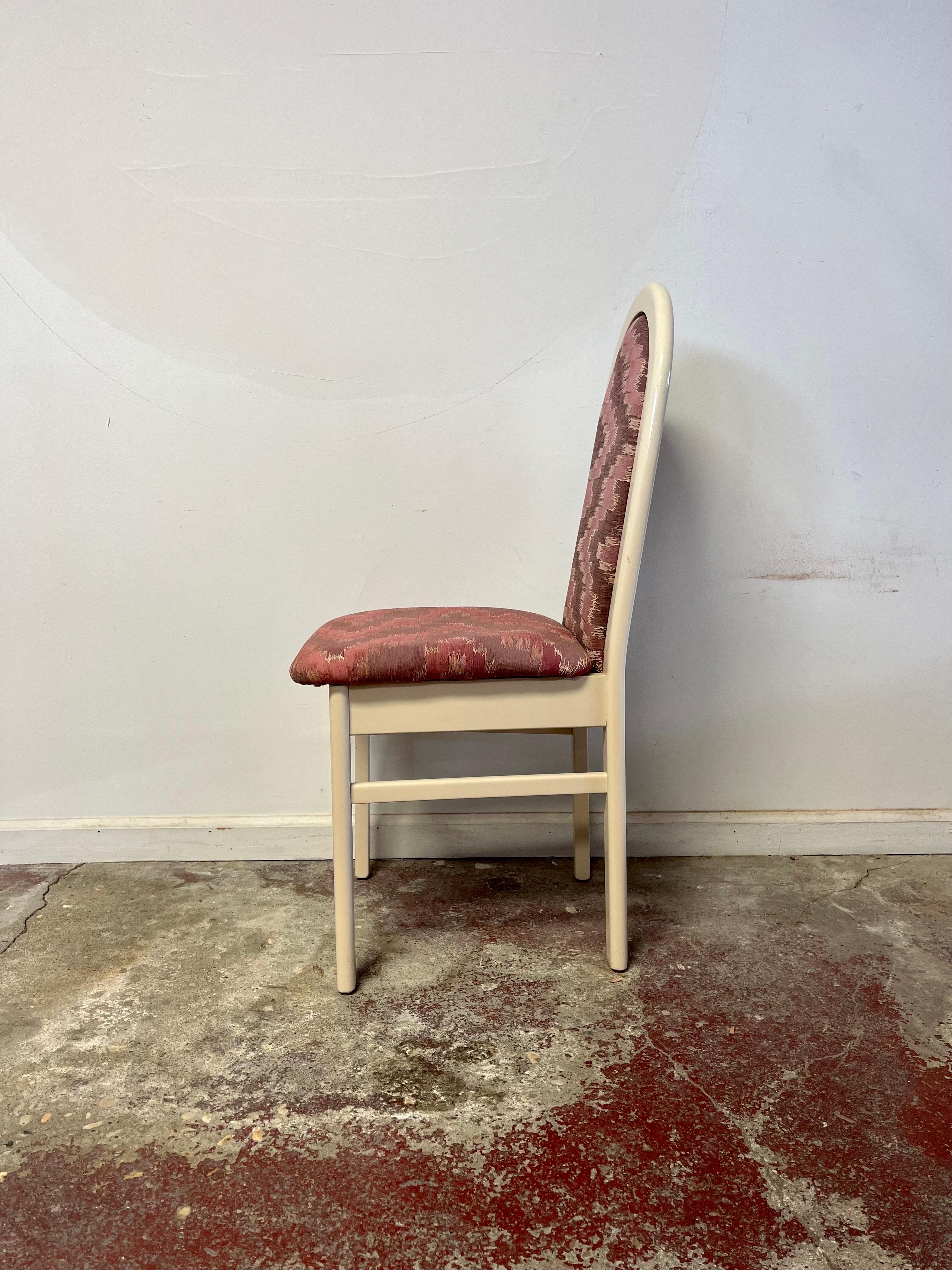 Unknown Postmodern Lacquered Dining Chairs  For Sale