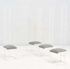 Postmodern Ladder High Back Dining Chairs, 1980