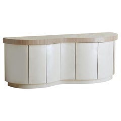 Postmodern Laminate Curved Credenza