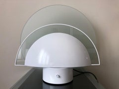 Lampada da tavolo postmoderna grande e dimmerabile in bianco spagnolo di Estiluz, Barcellona, anni '80