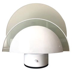 Postmodern Large Dimmable Spanish White Table Lamp by Estiluz, Barcelona, 1980s