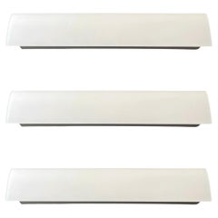 Postmodern Large Three of Glass Metal Wall Sconces by Blauet, Barcelona, 1990s