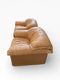 Postmodern Leather Armchair Pair