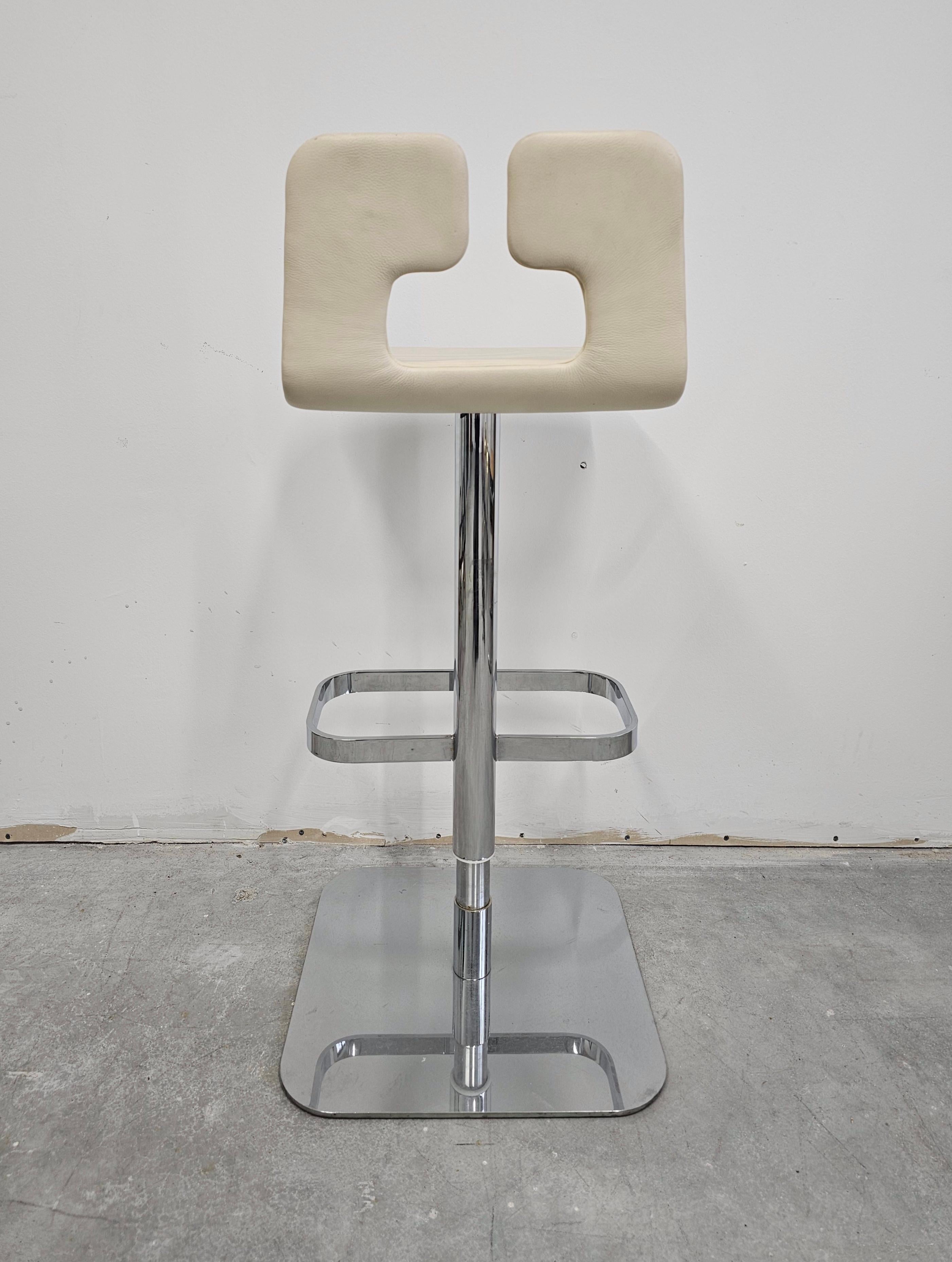 Taburetes de bar de cuero postmodernos diseñados por Massimo Iosa Ghini para Poltrona Frau en venta 1