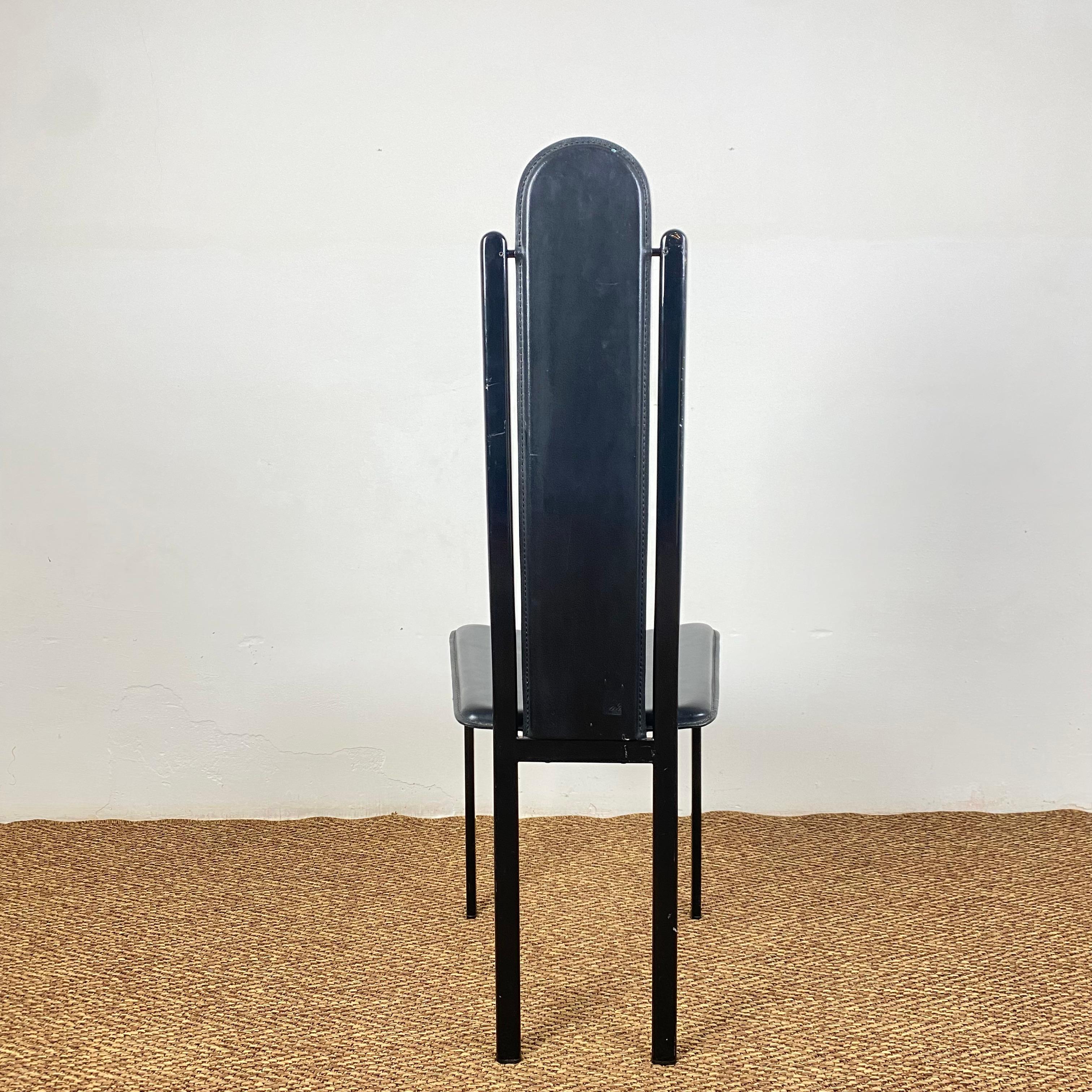 Postmodern Leather Chair, 1970s For Sale 2