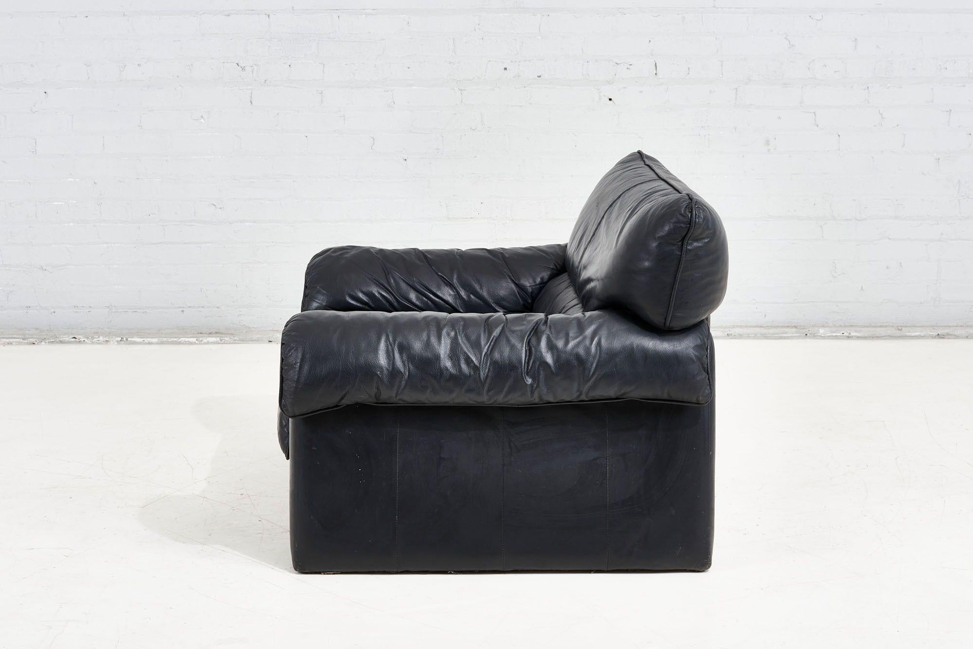 Late 20th Century Post Modern Leather Lounge Chair, 1970