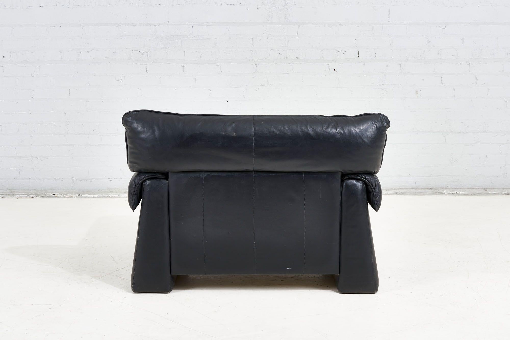Post Modern Leather Lounge Chair, 1970 1