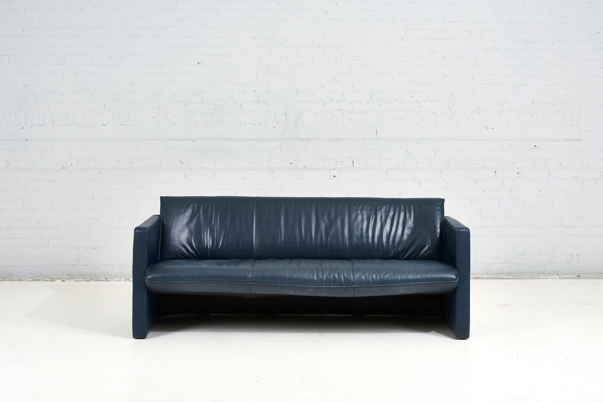 American Post Modern Leather Sofa by Leolux, 1970