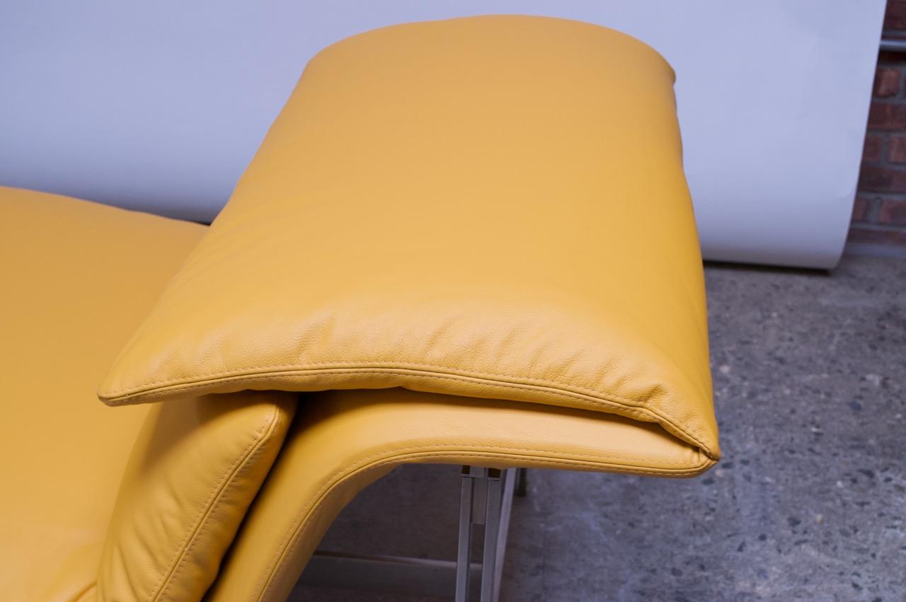 Chaise « Wave » postmoderne en cuir de Giovanni Offredi pour Saporiti en vente 5