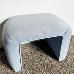 Postmodern Light Blue Waterfall Bench/Low Stool