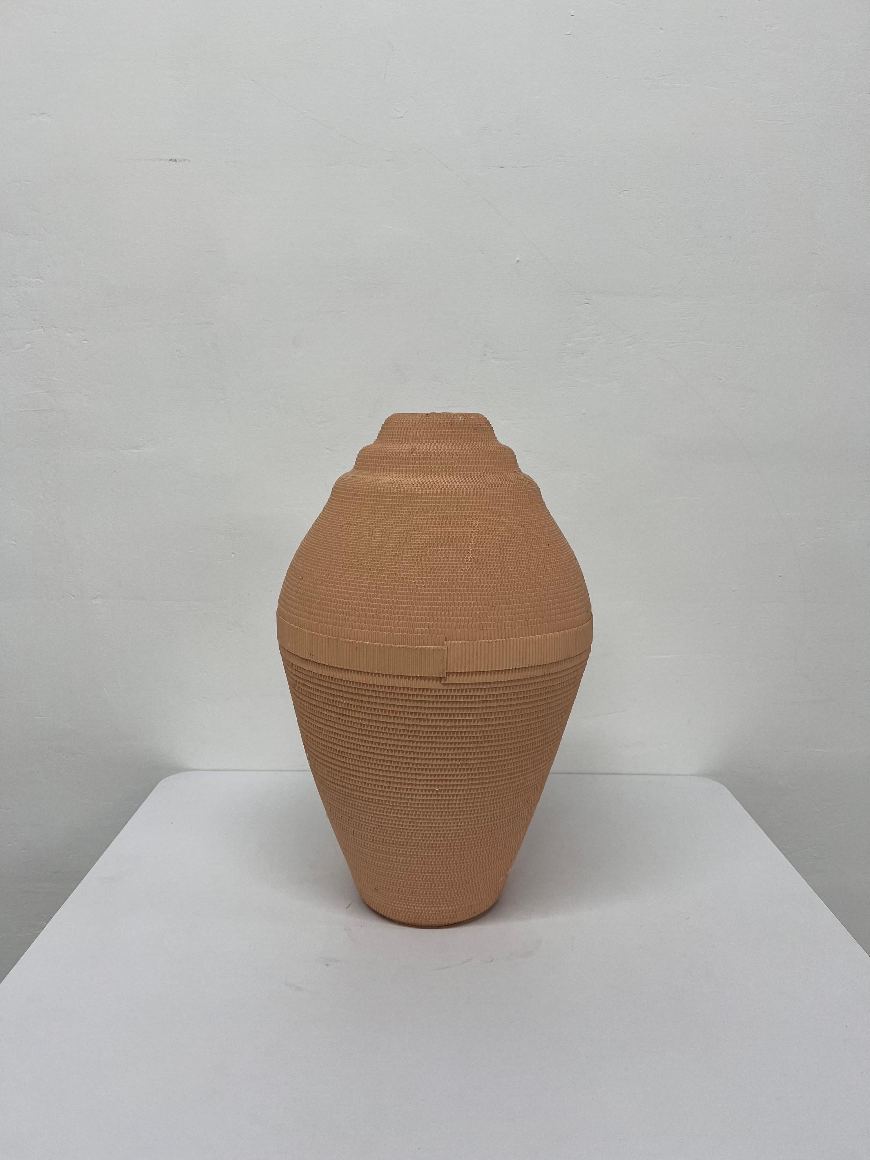 vintage corrugated cardboard vase