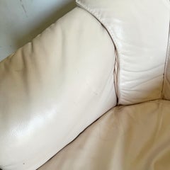 Postmodern Light Pink Leather Swivel Chair