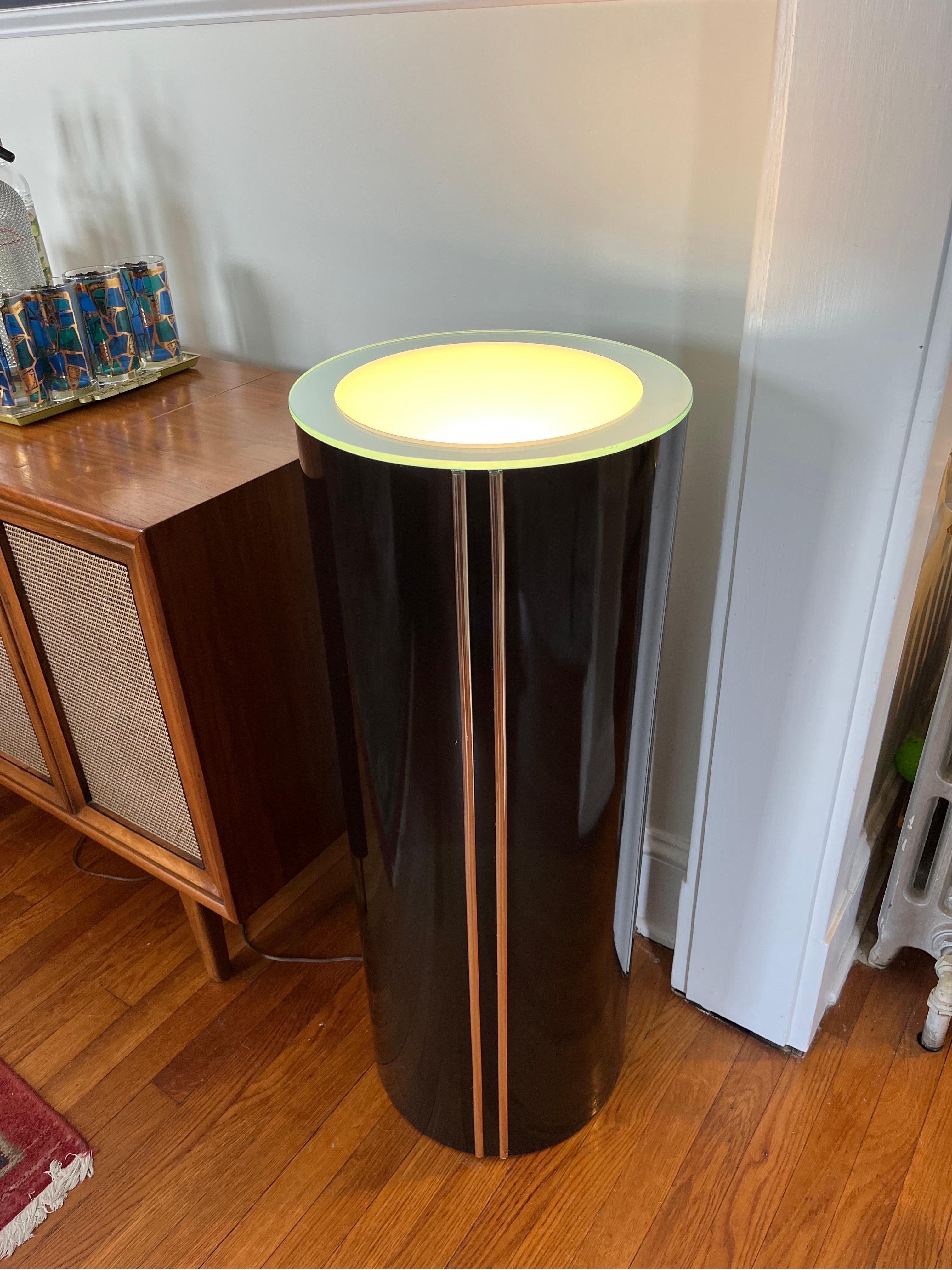 Late 20th Century Postmodern Lighted Pedestal For Sale