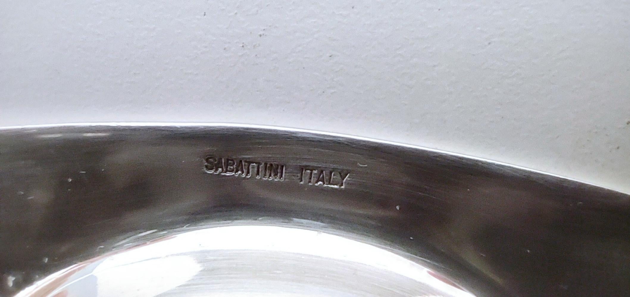 Postmodern Lino Sabattini Silver-Plated Brass Shell Vide-Poche, Italy For Sale 6