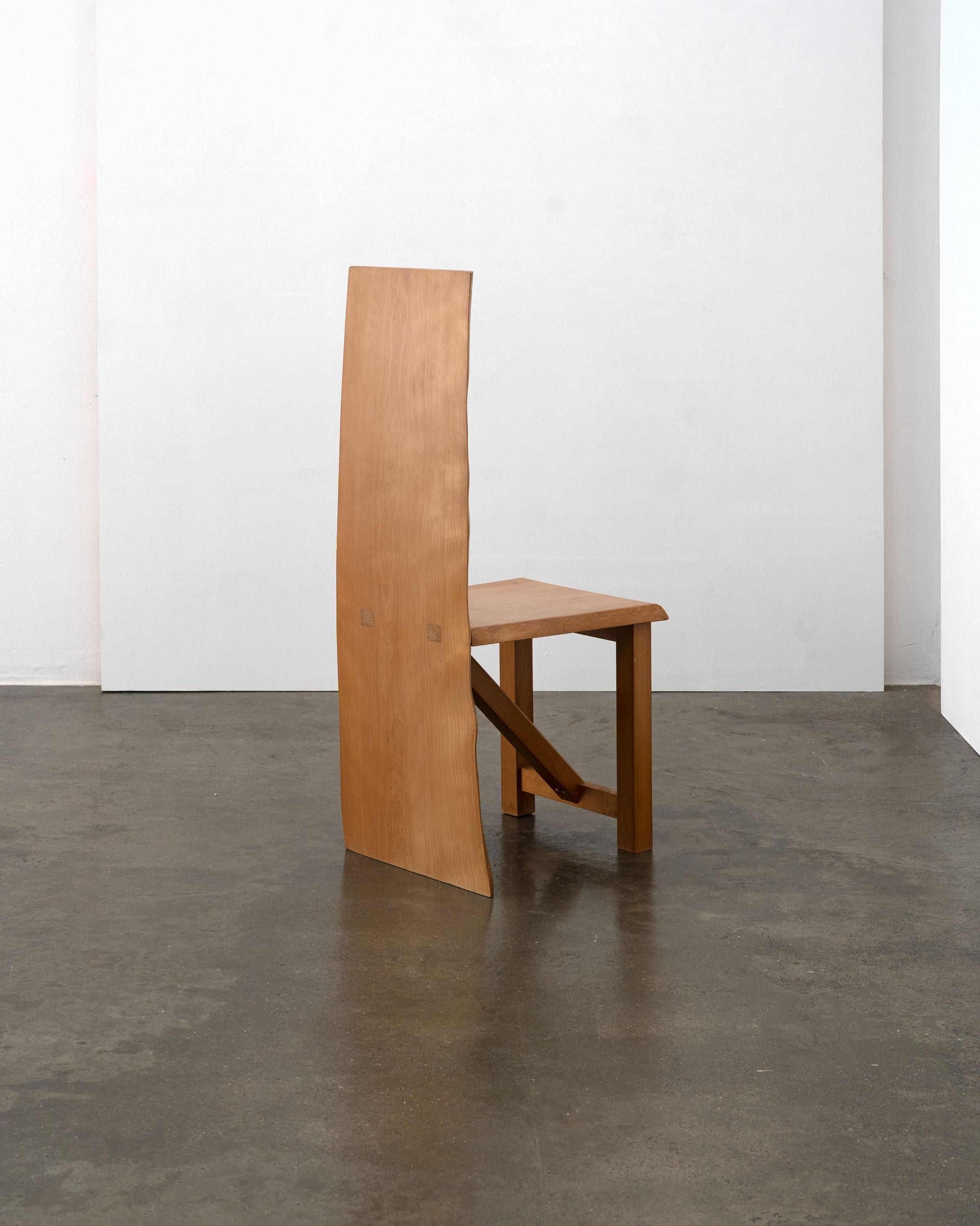 Postmoderner Live-Edge-Stuhl mit hoher Rückenlehne, ca. 1990 im Zustand „Gut“ im Angebot in Surbiton, GB