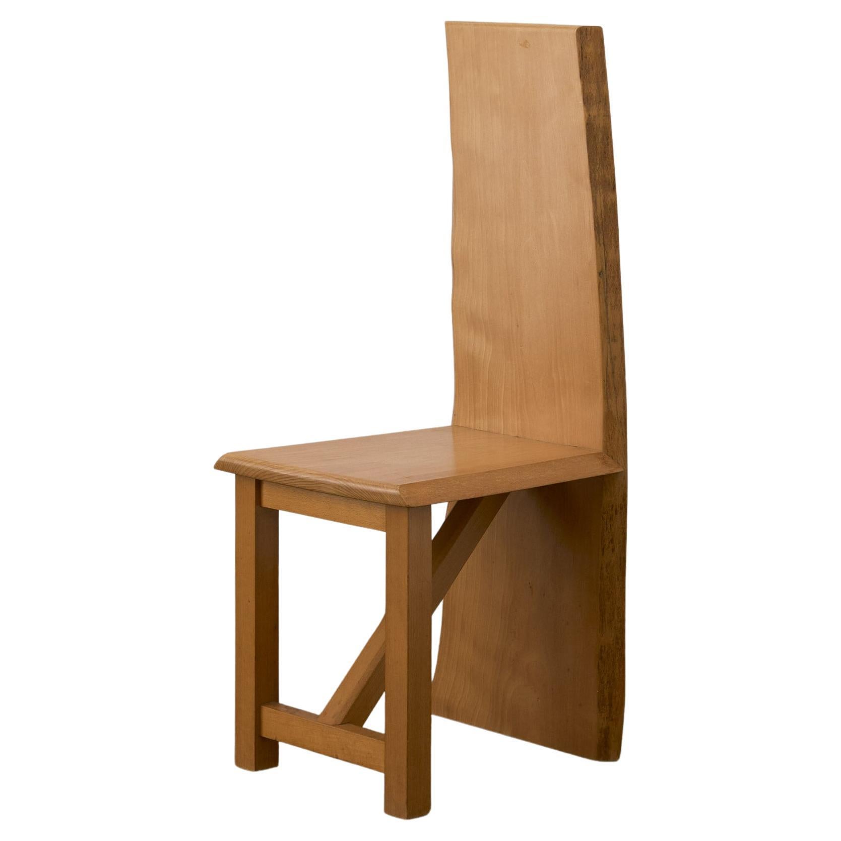 Postmodern Live Edge High Back Chair, c.1990