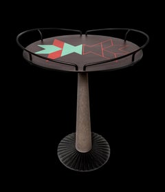 Postmodern 'Loto' Cast Iron Side Table by Hans von Klier