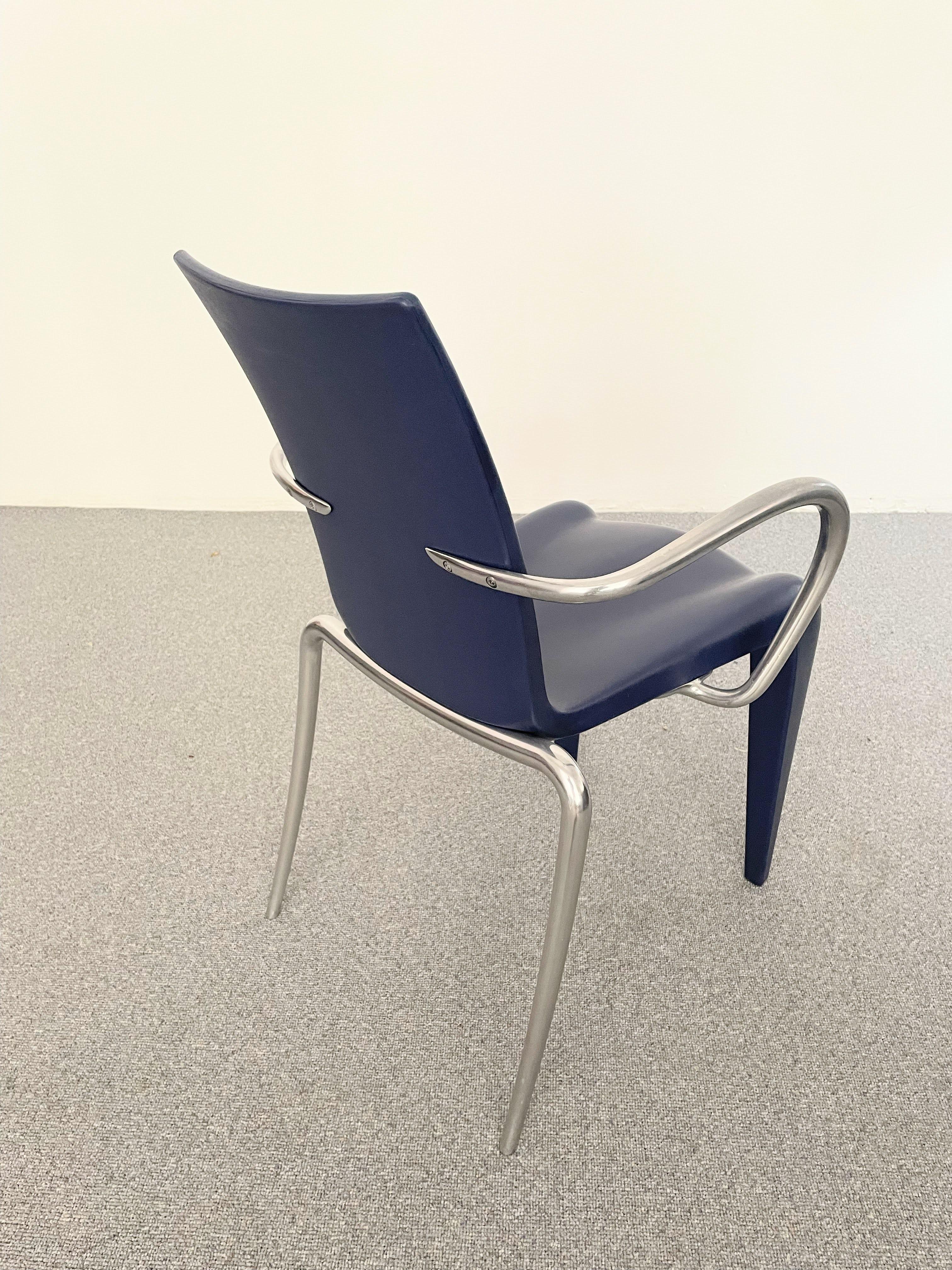 This chair is inspired by the feminine shape and has an exiting appearance. The chair has a simple construction with just 5 screws and consists of 2 parts. The chair is in very good vintage condition and has all marking under the seat (number and