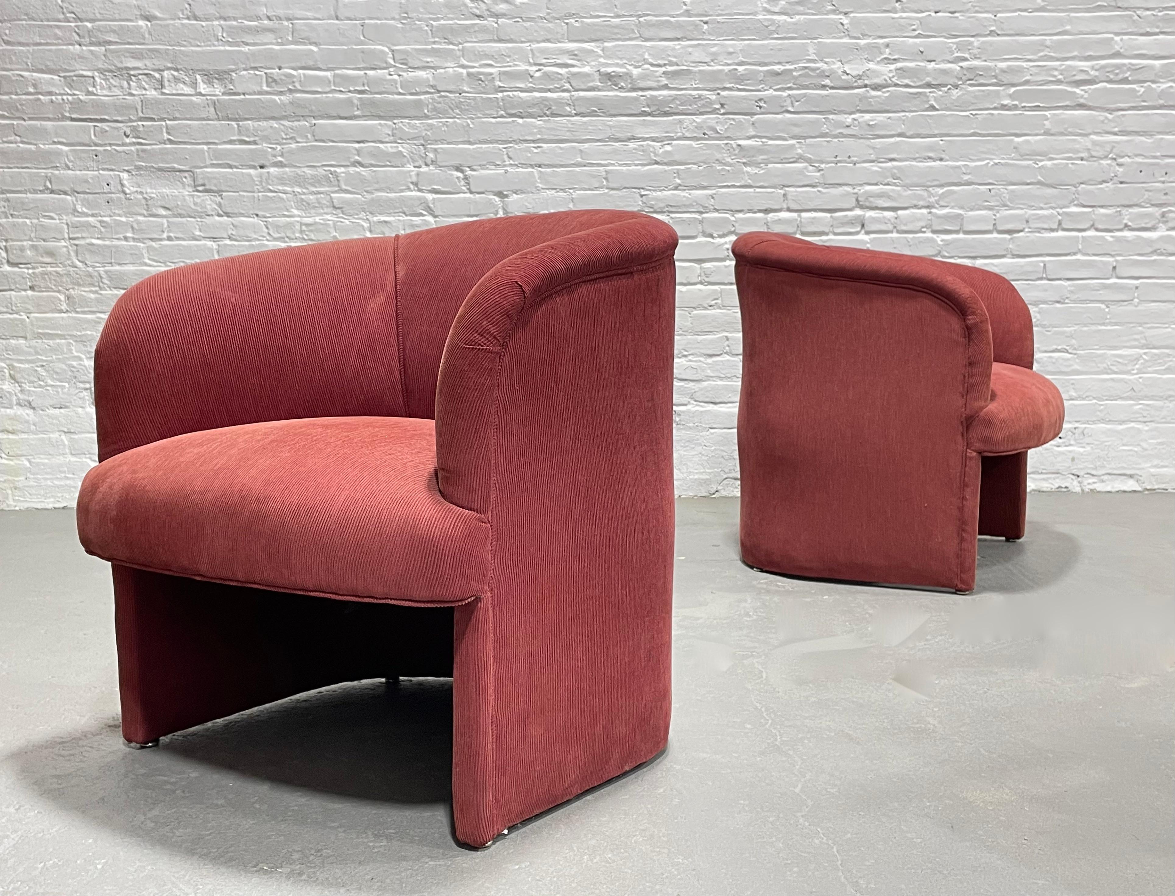 Postmodern Lounge Chairs / Armchairs, a Pair In Good Condition For Sale In Weehawken, NJ