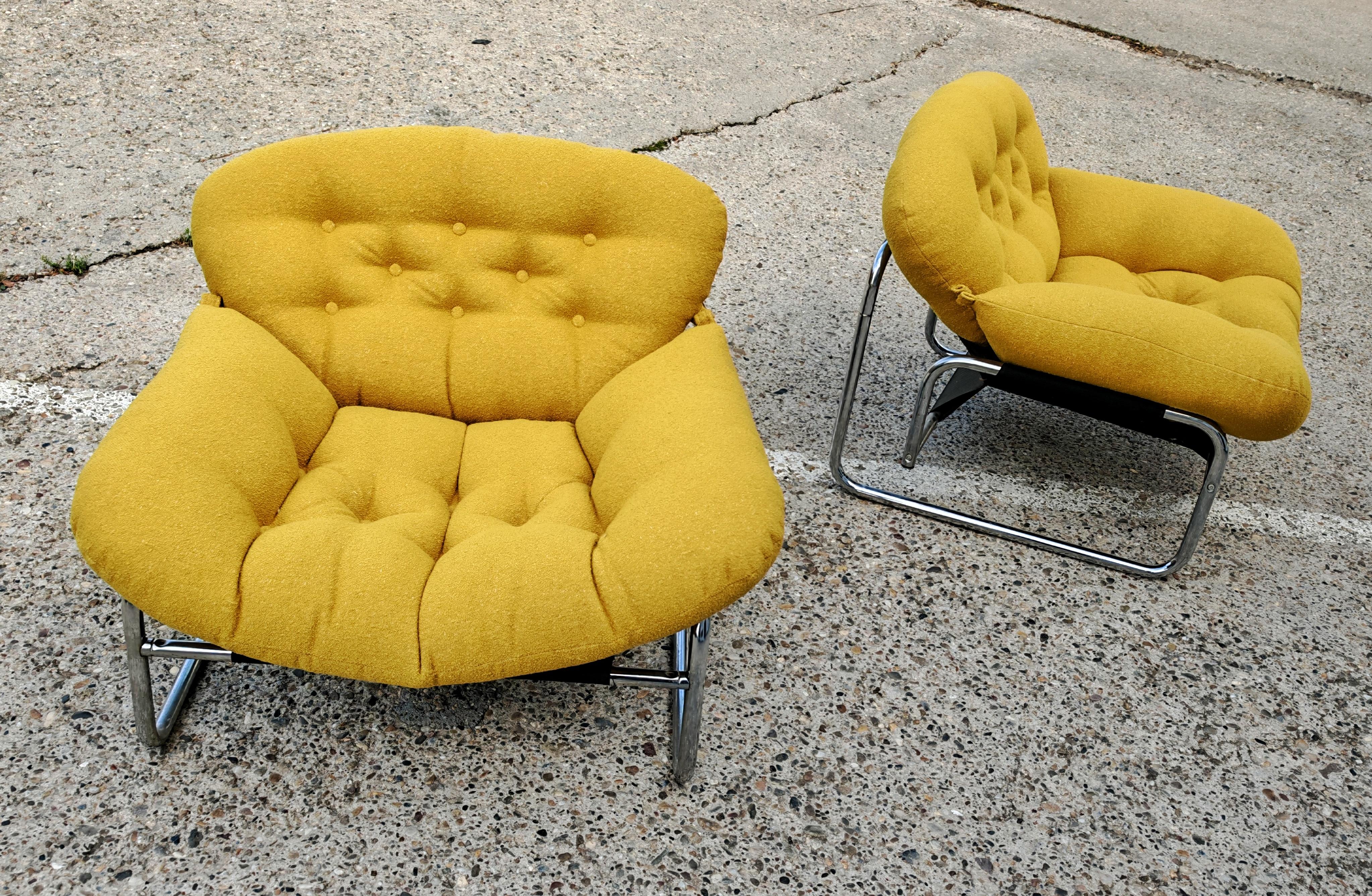 Late 20th Century Postmodern Lounge Chairs designed by Johan Bertil Häggström for Swed Form, 1973 For Sale
