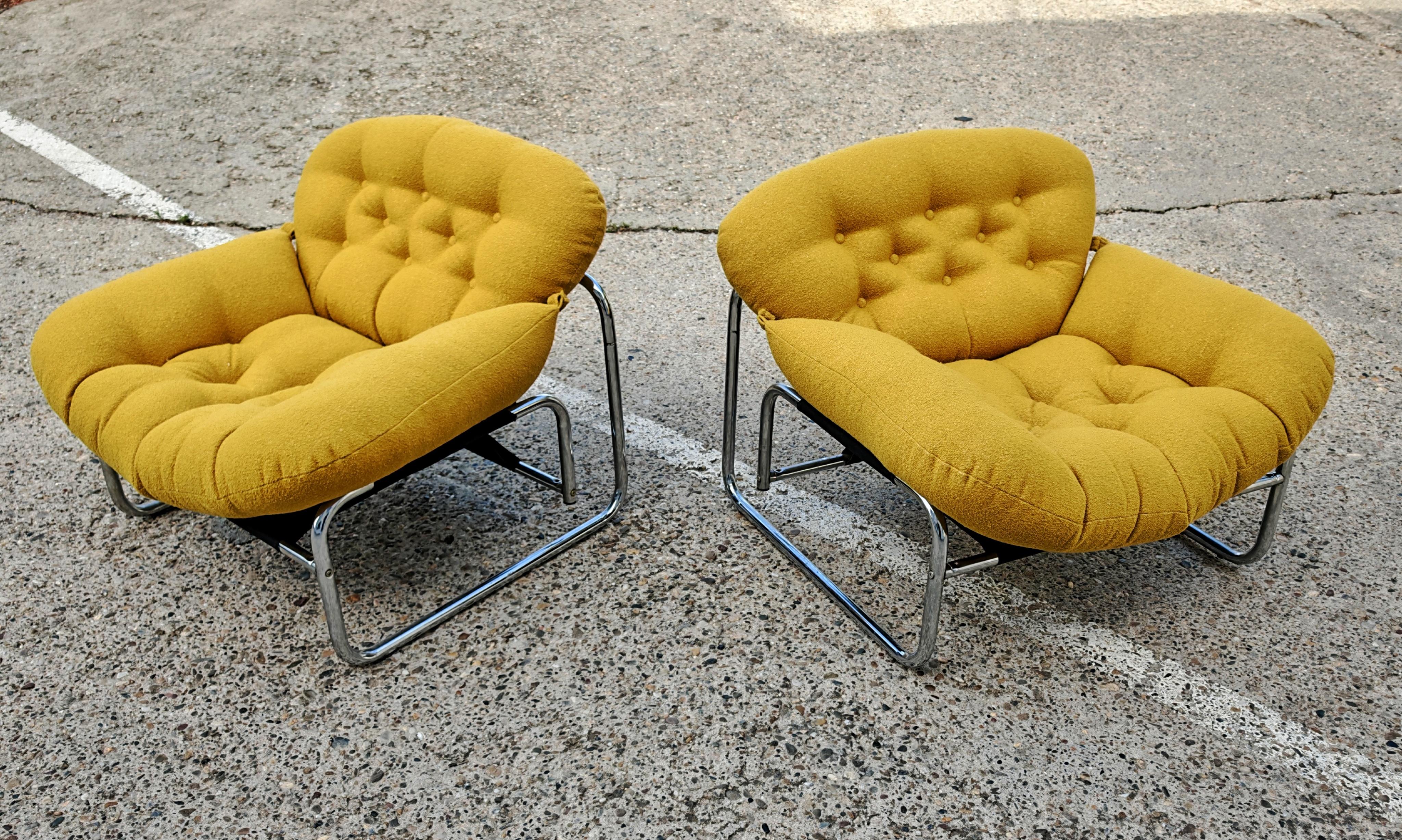 Postmodern Lounge Chairs designed by Johan Bertil Häggström for Swed Form, 1973 For Sale 1