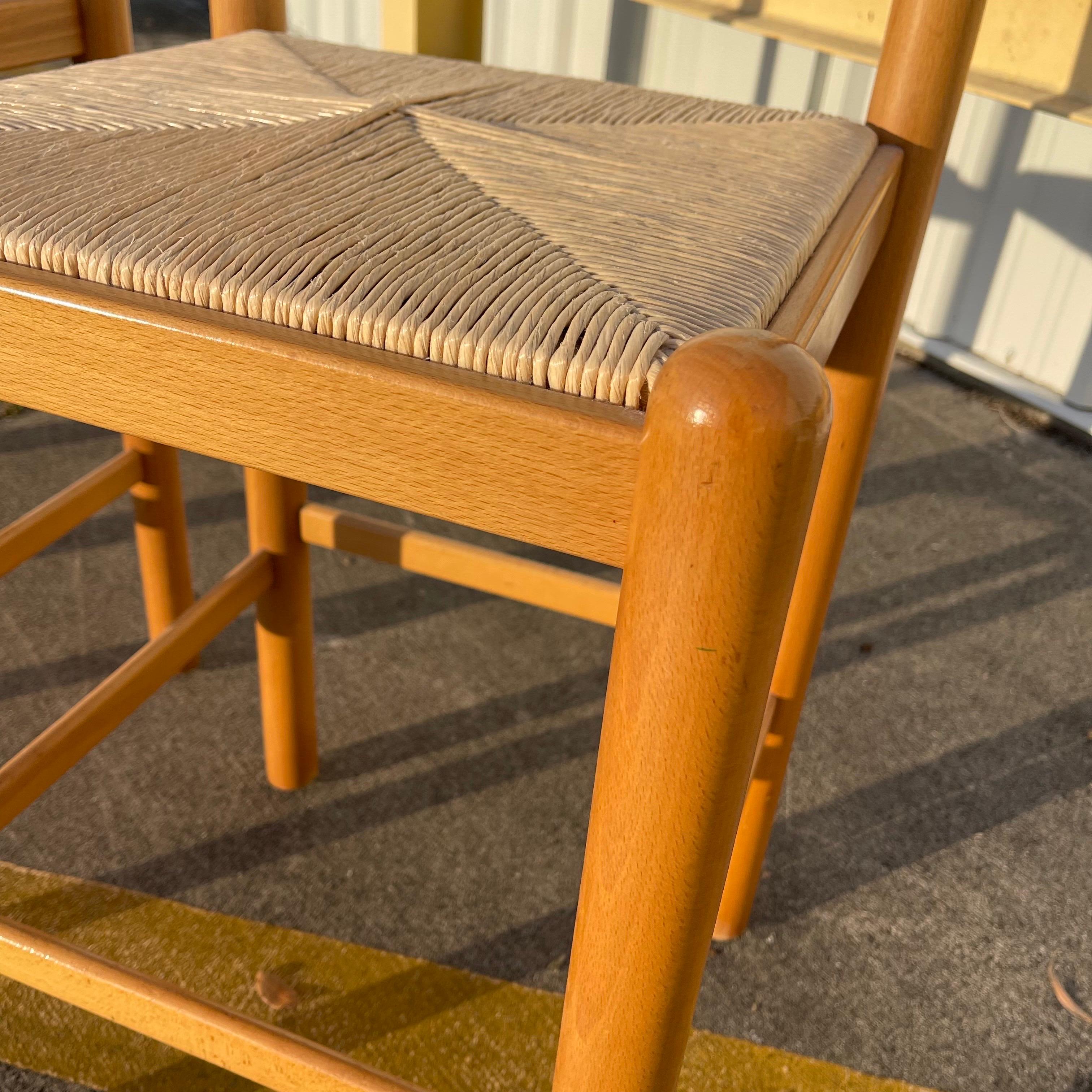 Postmodern Lowenstein Padova Dowel Wood Counter Height Bar Stool Chairs ...