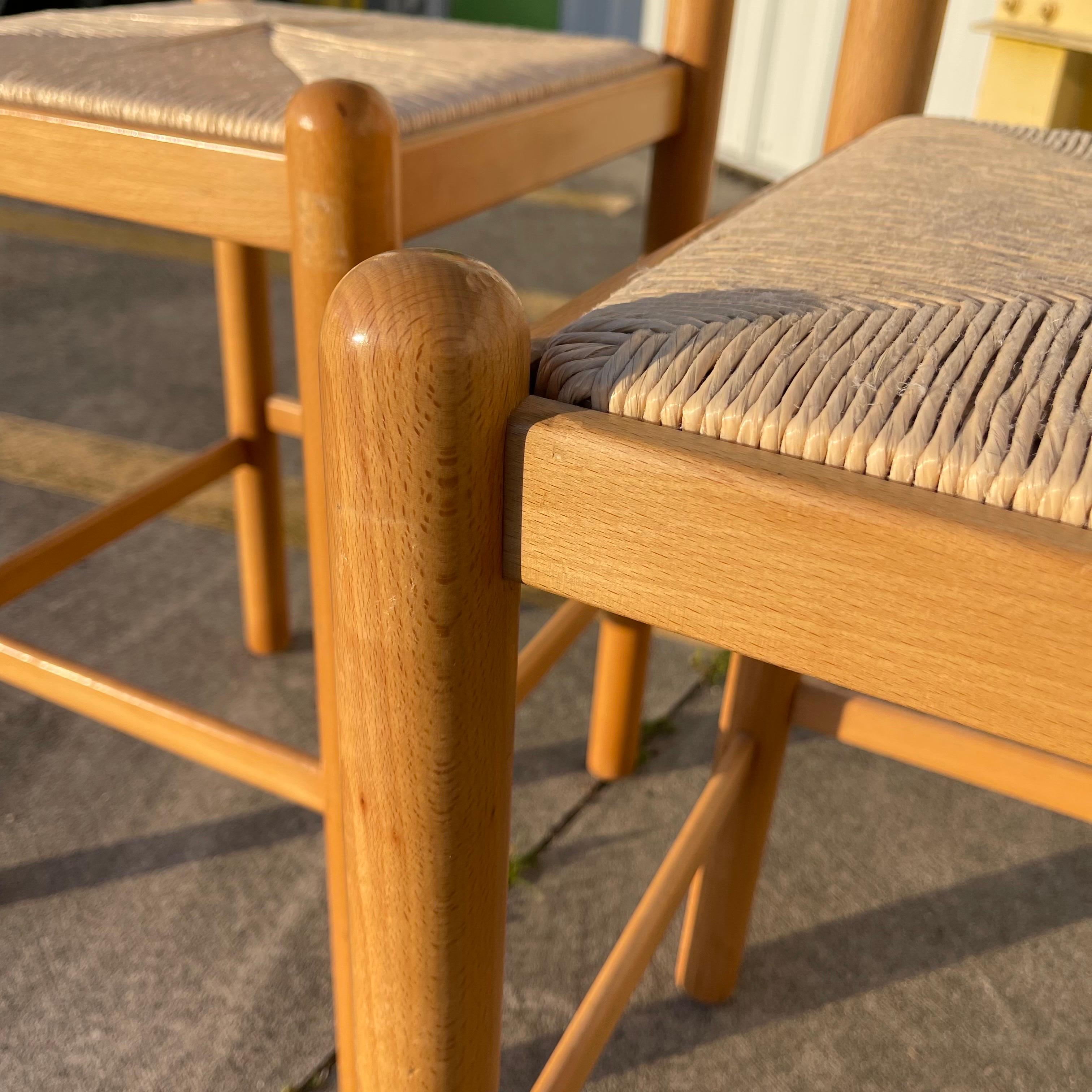 Postmodern Lowenstein Padova Dowel Wood Counter Height Bar Stool Chairs ...