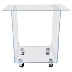 Postmodern Lucite Table/Bar Cart
