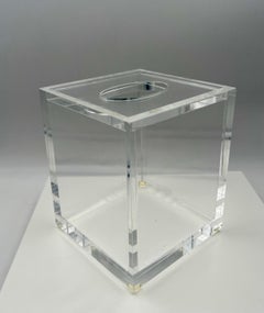 Postmodern Lucite Tissue Box in the Style of Charles Hollis Jones
