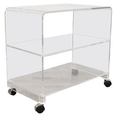 Chariot de bar en lucite postmoderne style Hollis Jones