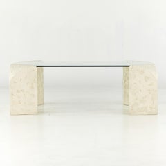 Postmodern Mactan, Glass and Pastor Stone Coffee Table