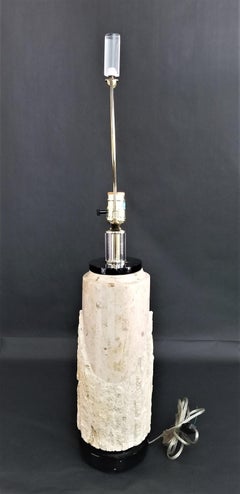 Postmodern Maitland Smith Style Mactan Stone Tessellated Marble Table Lamp