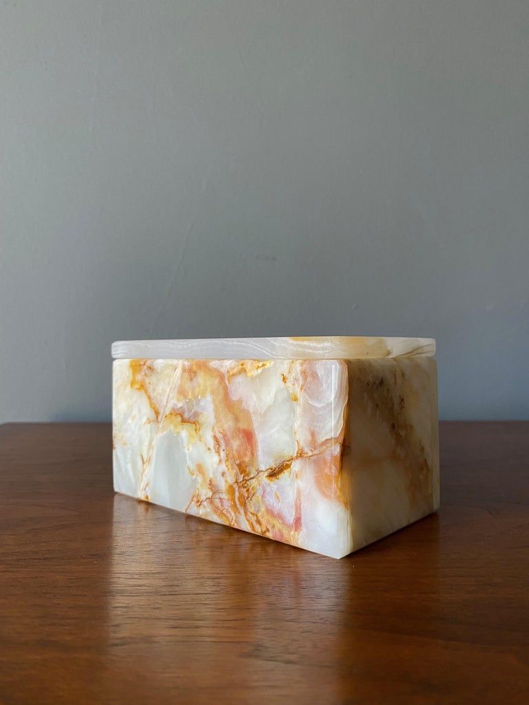 Postmodern marble box, Circa 1980s.
