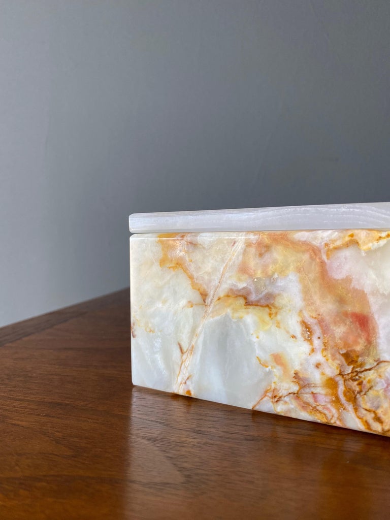 Post-Modern Postmodern Marble Box, Circa 1980s