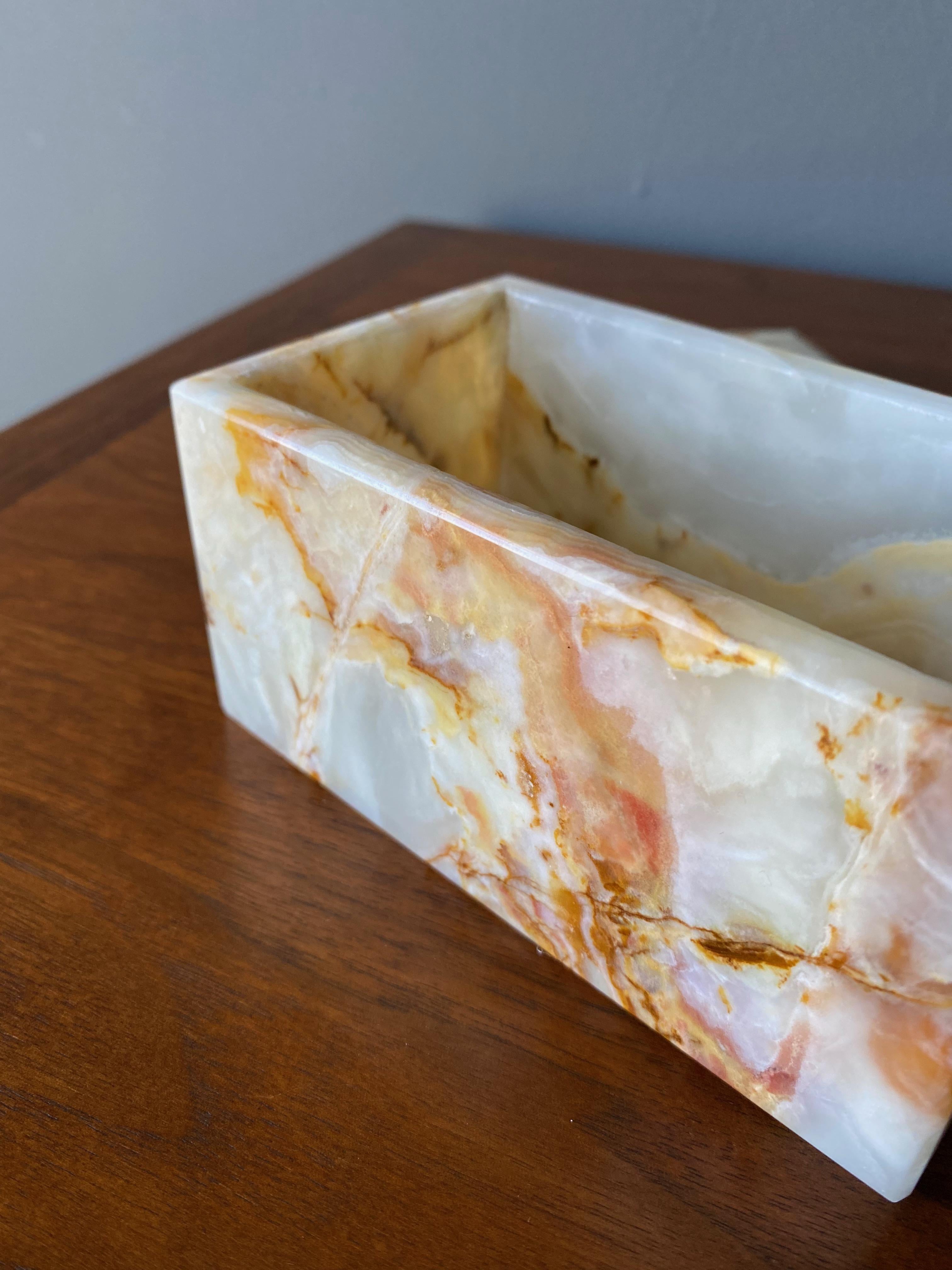 Hand-Crafted Postmodern Marble Box, Circa 1980s