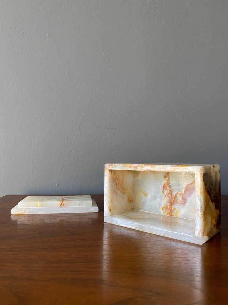 Late 20th Century Postmodern Marble Box, Circa 1980s