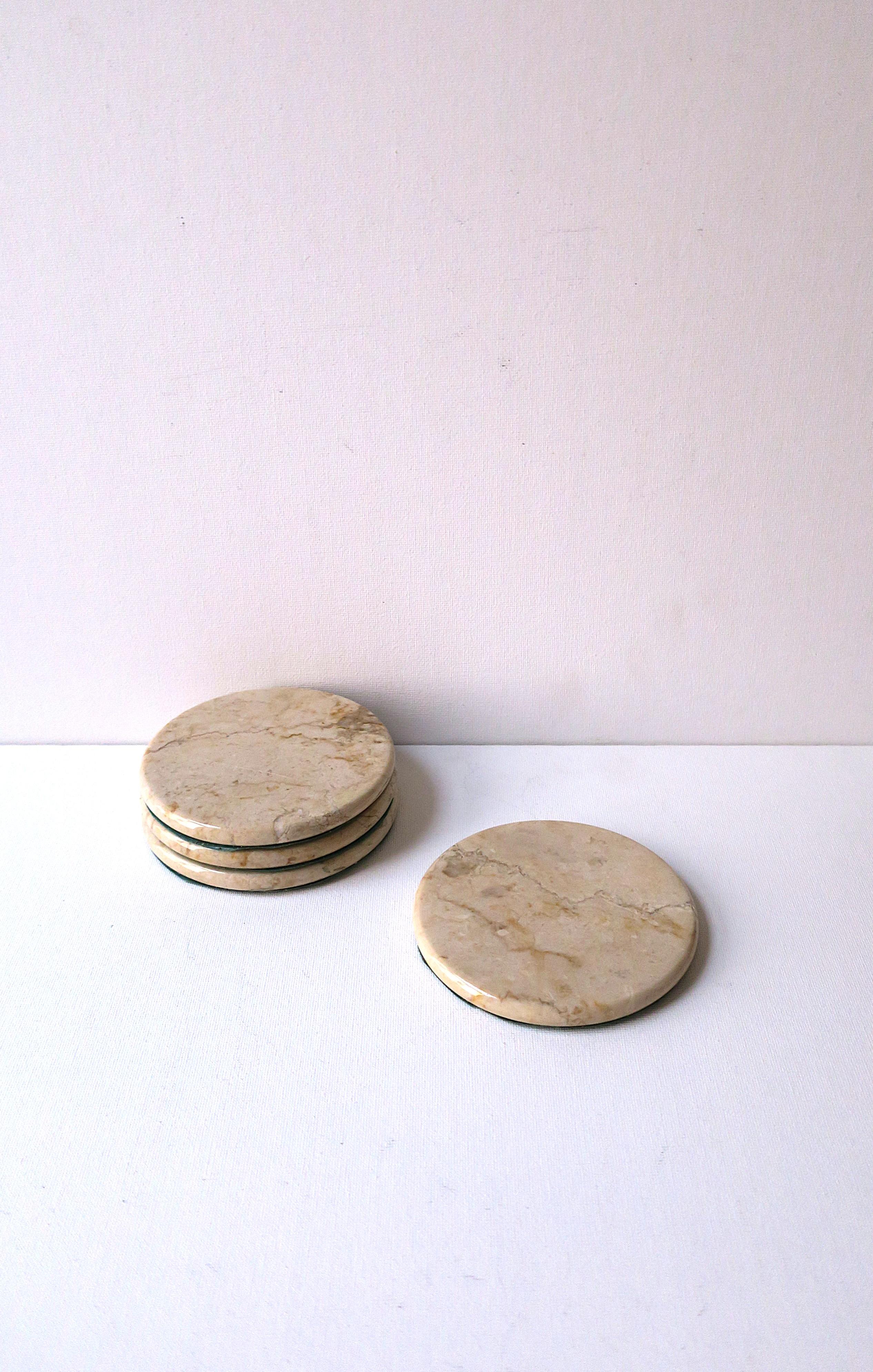 Postmodern Marble Coasters, circa '80s In Good Condition For Sale In New York, NY
