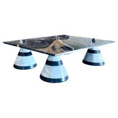Postmodern Marble Coffee / Cocktail Table (after Angelo Mangiarotti)