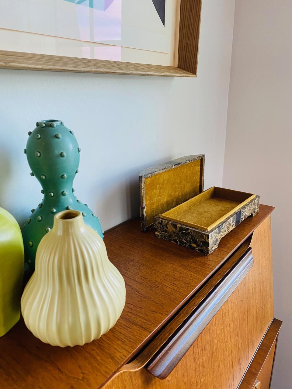 Hand-Crafted Postmodern Marble Travertine Jewelry Box by Maitland Smith