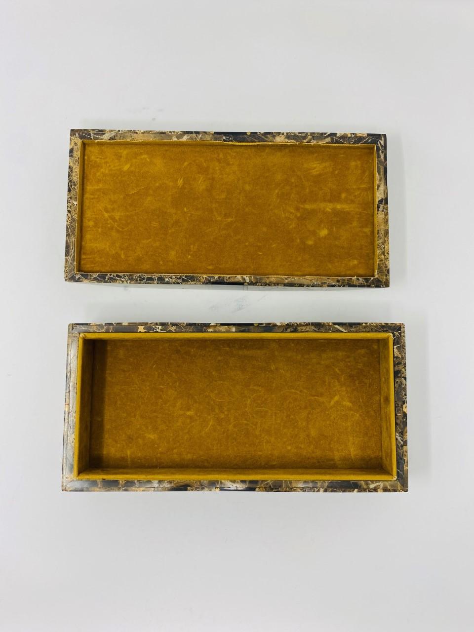 Postmodern Marble Travertine Jewelry Box by Maitland Smith 1