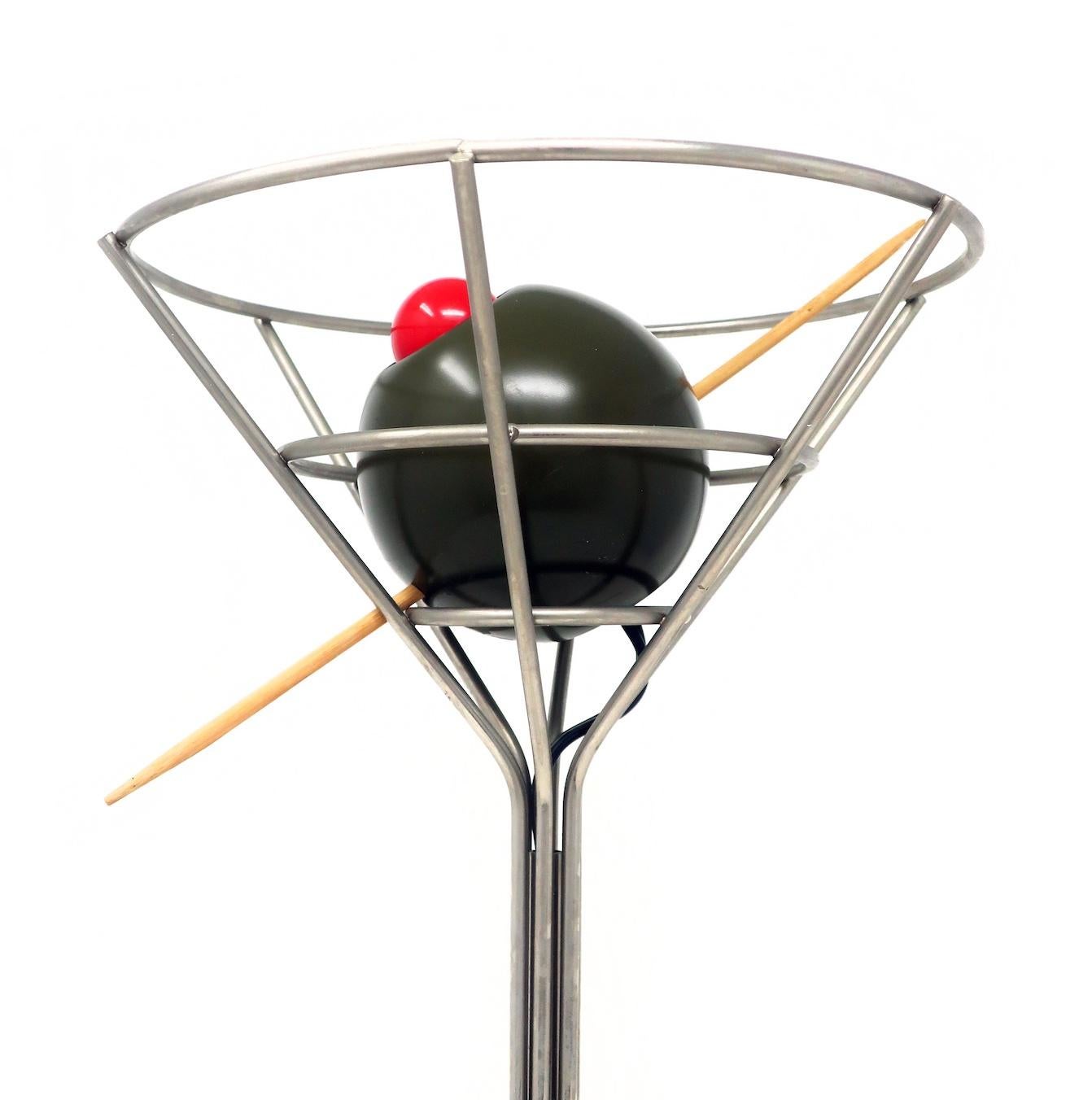 martini lamp with olive bulb