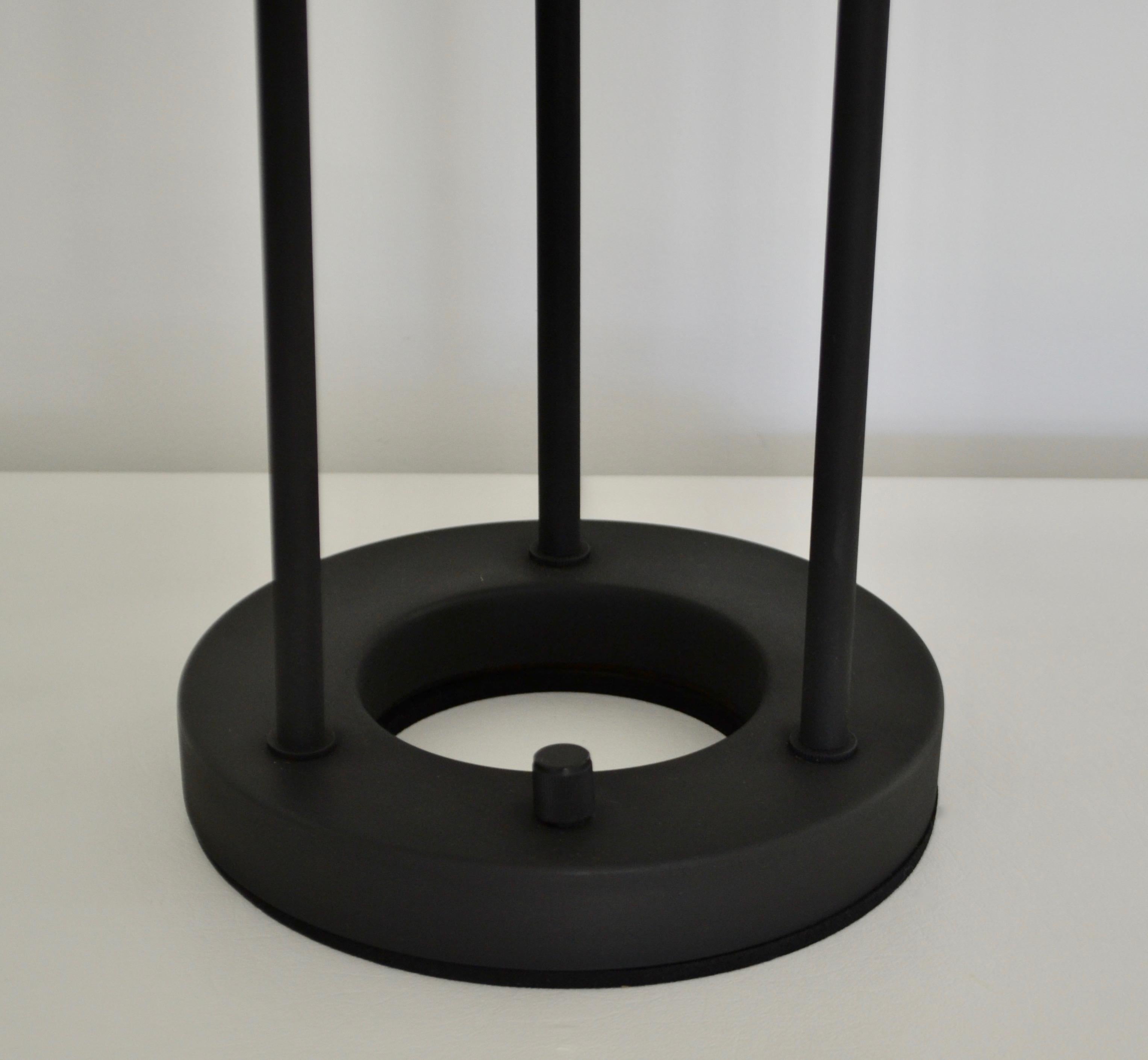 Late 20th Century Postmodern Matte Black Table Lamp For Sale